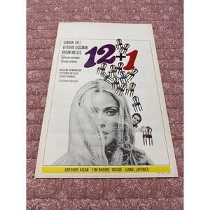 12+1 THIRTEEN CHAIRS 1969 SHARON TATE ORSON WELLES ORIGINAL BELGIUM MOVIE POSTER
